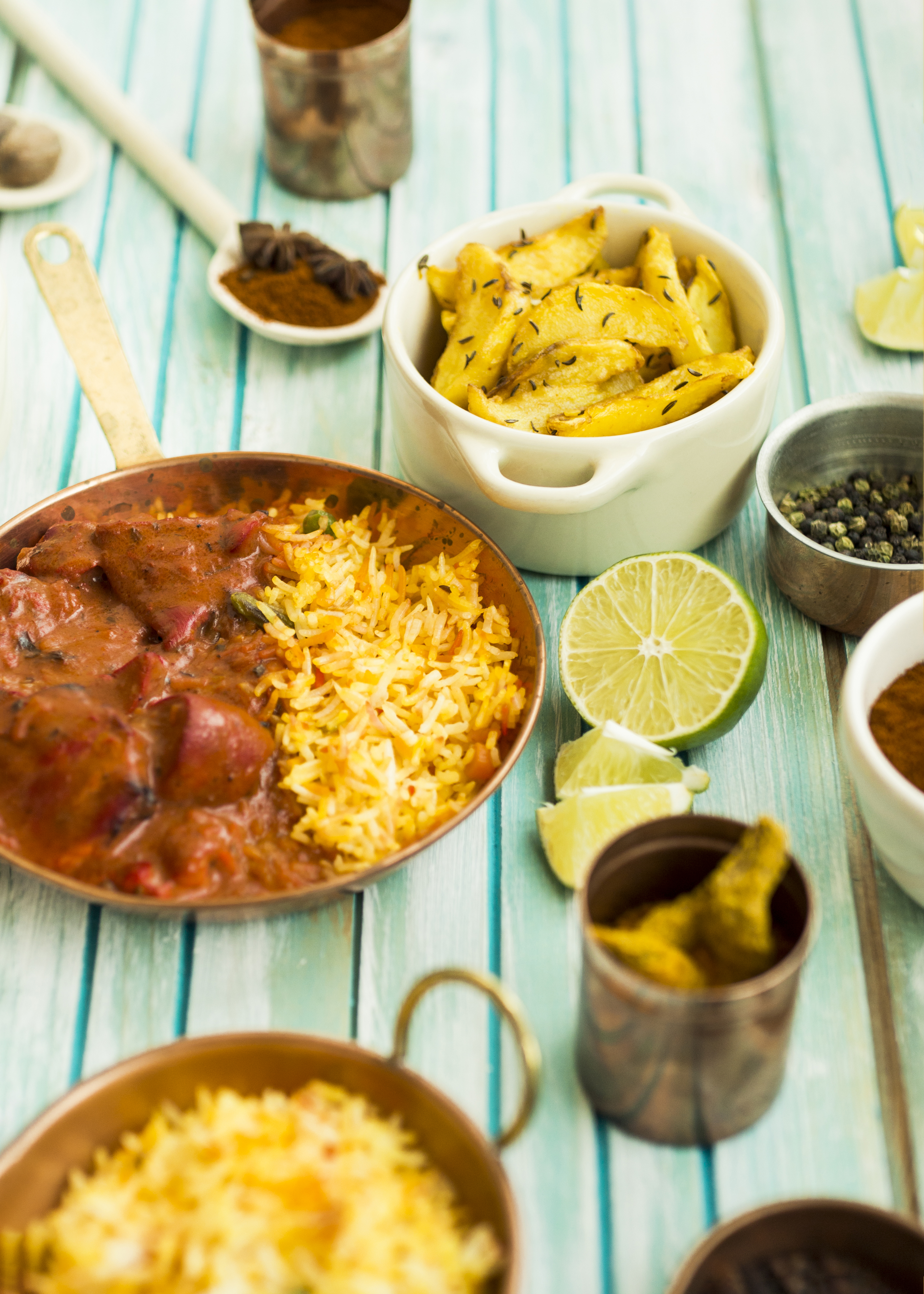 Lime Amidst Various Dishes Spices